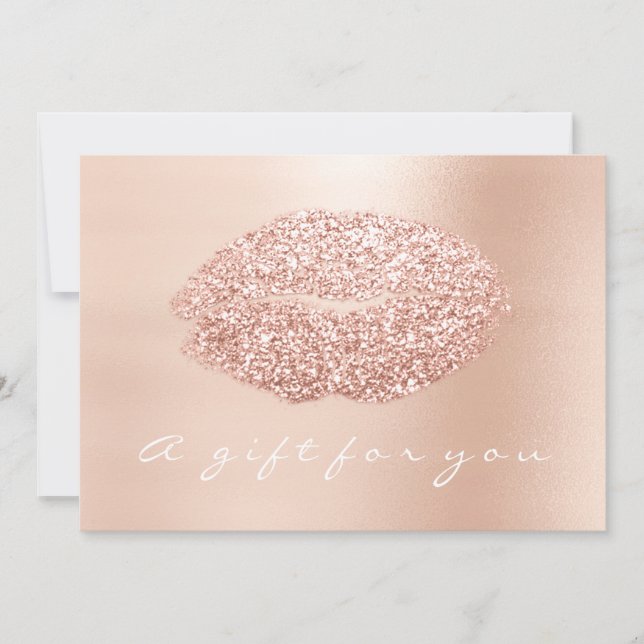 Gift Certificate Rosa ros Guld Kiss Beauty Studio (Framsida)