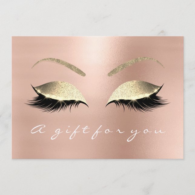 Gift Certificate Rosa ros Guld Lash Beauty Studio (Framsida)
