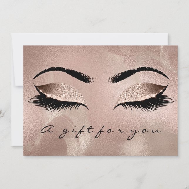 Gift Certificate Skin Skin Guld Lash Beauty Makeup (Framsida)