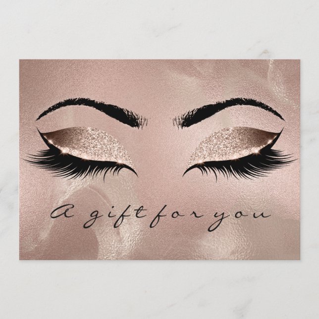 Gift Certificate Skin Skin Guld Lash Beauty Makeup (Framsida)