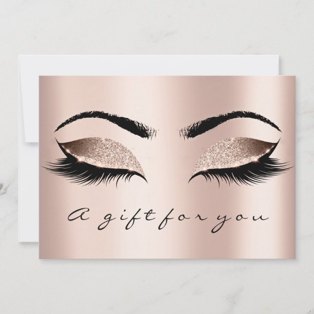Gift Certificate Skinn Lux Guld Lash Beauty Makeup (Framsida)