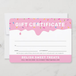 GIFT CERTIFICATE Söt frosting sprinkles rosa