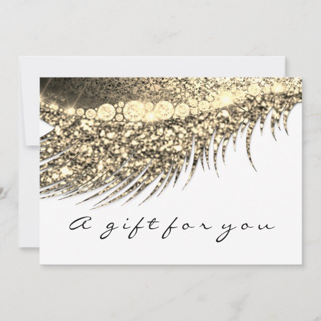 Gift Certificate White Guld Lash Beauty Makeup (Framsida)