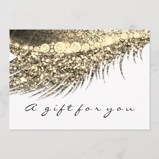 Gift Certificate White Guld Lash Beauty Makeup (Framsida)