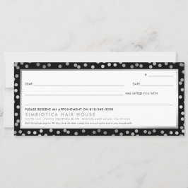 GIFT CERTIFICATES glam konetti silver dots black