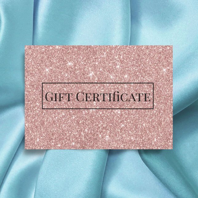 Gift Certificates Ro Guld Glitter Salon Spa (Skapare uppladdad)