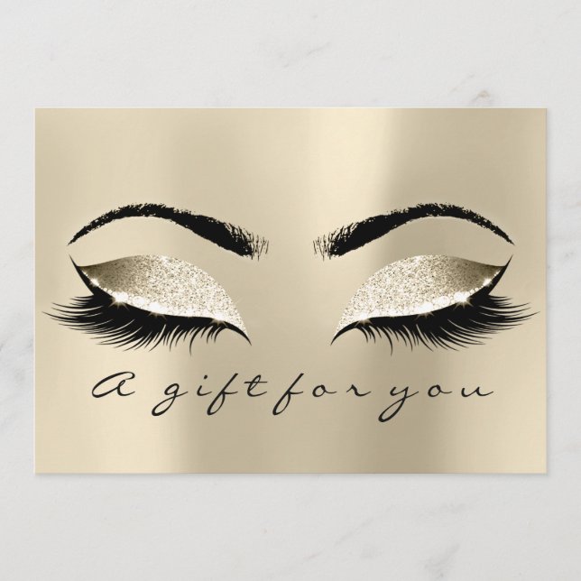 Gift-certifikat Champaigne Lash Beauty Makeup (Framsida)