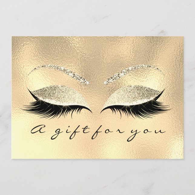 Gift-certifikat Champaigne Lash Beauty Makeup (Framsida)