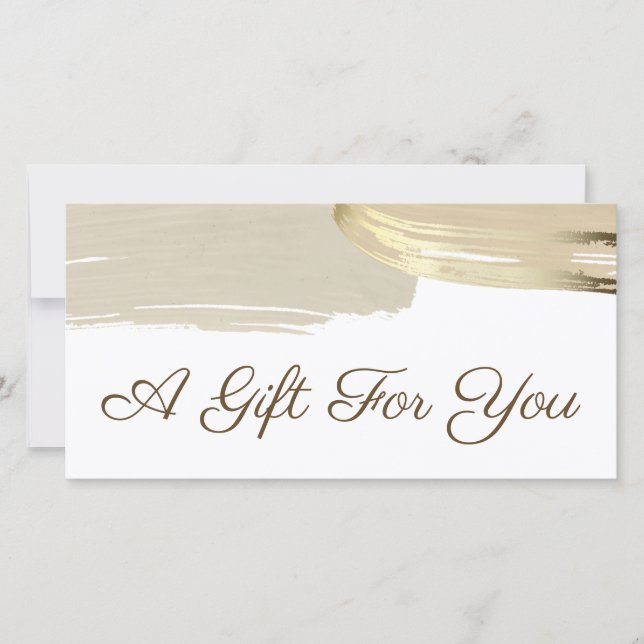 Gift-certifikat för guld-färgpensel (Framsida)