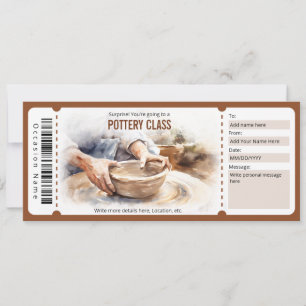 Gift-certifikat för vattenfärgsskiktsklass inbjudningar