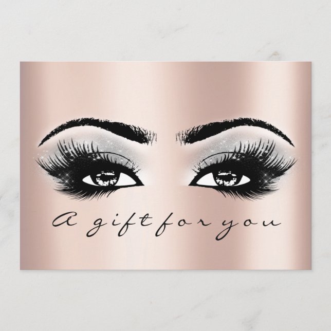 Gift-certifikat Grått Ro Lash Beauty Makeup (Framsida)