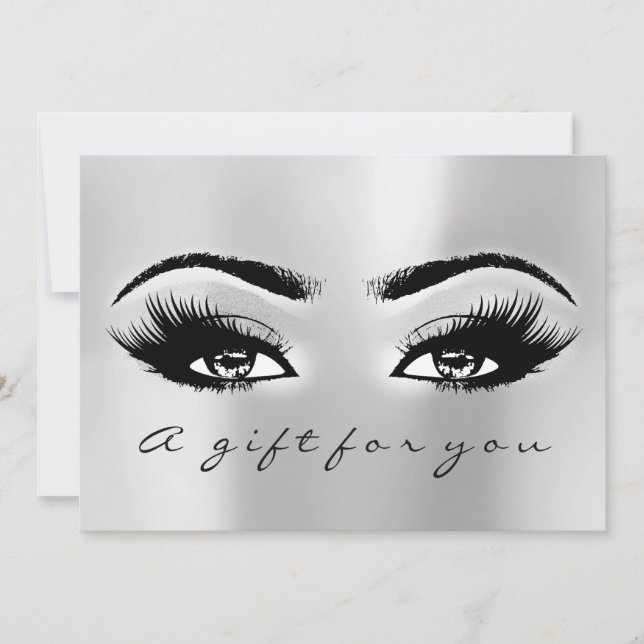Gift-certifikat Grått Silver Lash Beauty Makeup (Framsida)