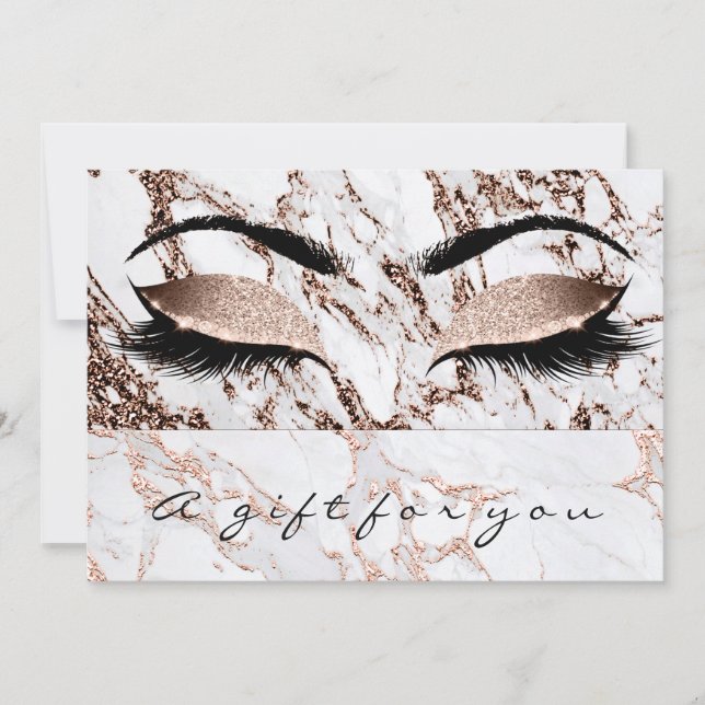 Gift-certifikat Marble Copper Lash Beauty Makeup (Framsida)