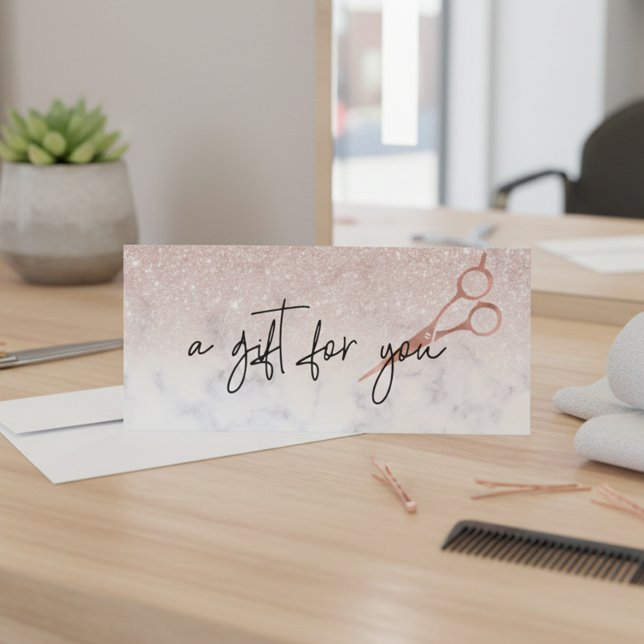 Gift-certifikat Marble Ro Guld Scissors Hair (Skapare uppladdad)