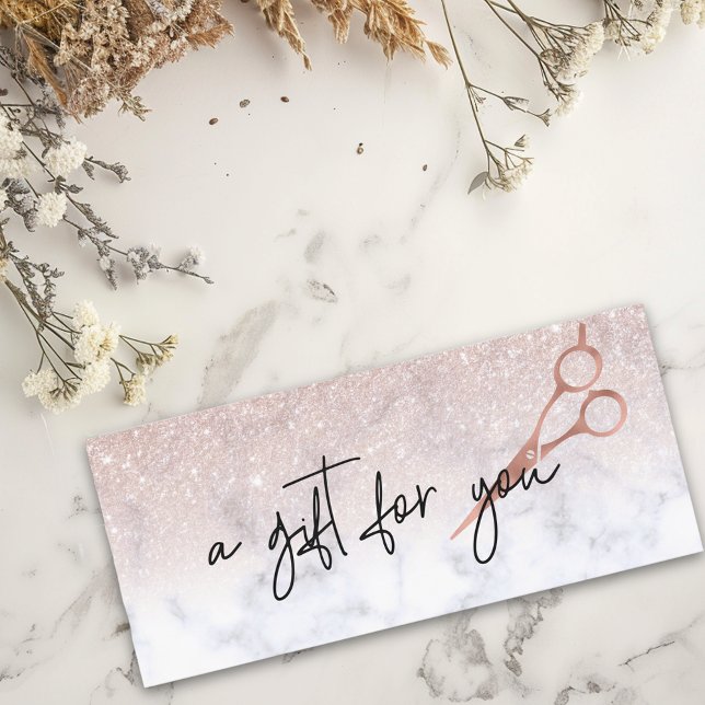 Gift-certifikat Marble Ro Guld Scissors Hair (Skapare uppladdad)
