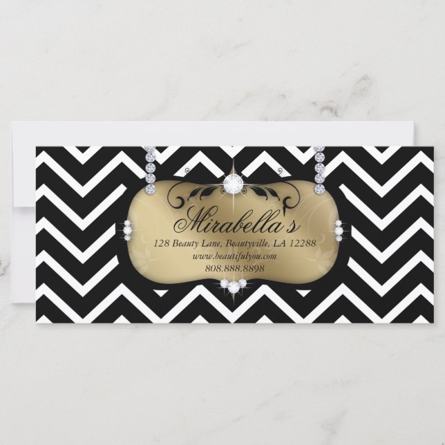 Gift-certifikat Mode Salon Jewelry Chevron (Framsida)