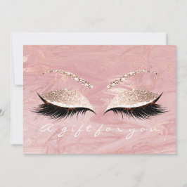 Gift-certifikat Pastel Rosa Lash Marble Makeup