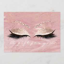 Gift-certifikat Pastel Rosa Lash Marble Makeup