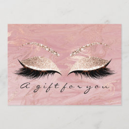 Gift-certifikat Pastel Rosa Lash Marble Makeup