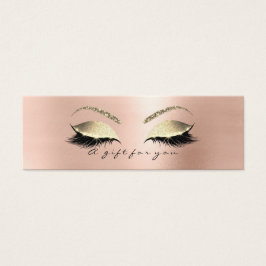 Gift-certifikat Ro Skin Guld Lash Makeup VIP Litet Visitkort