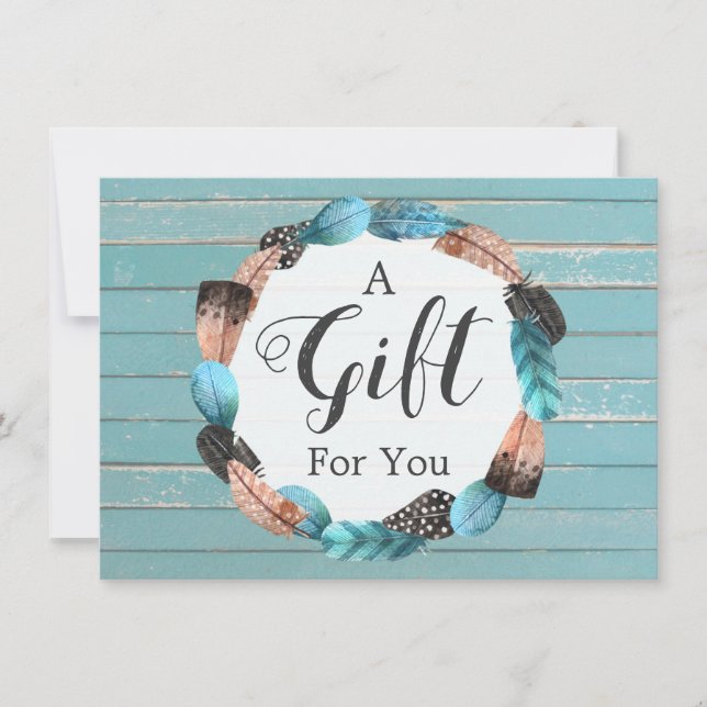 Gift-certifikat Rustic Turcos Wood & Feathers (Framsida)