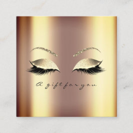 Gift-certifikat Sepia Guld Lash Makeup Artist Rabattkort