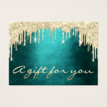 Gift-certifikat Teal Guld DripEyelash Makeup Hair