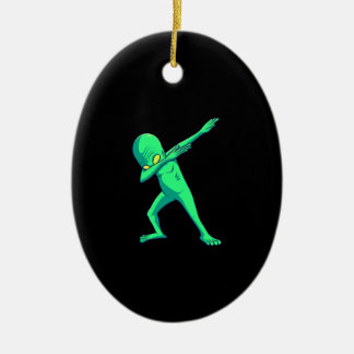 Gift Dance | Dabbing Alien Halloween Dab Dance Julgransprydnad Keramik