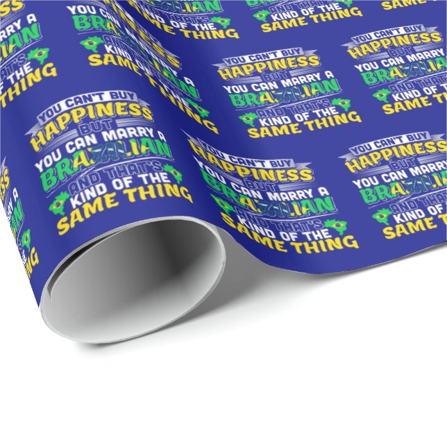 Gift dig en brasiliansk - Brasilien Lycka Presentpapper (Rullad Hörn)