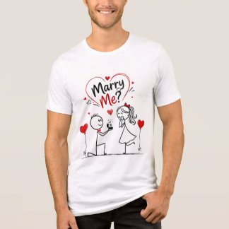 Gift dig – Söt stickman-förlovning T Shirt