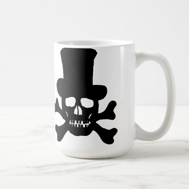 "Gift" Dödskalle och korslagda ben med en toppmöss Kaffemugg (Höger)