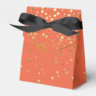 Gift/favoritruta i Tangerine och Golden Stars Presentaskar