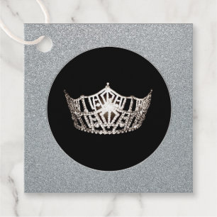 Gift-FavorTag -Miss America Stil Krona Gåvor Etiketter