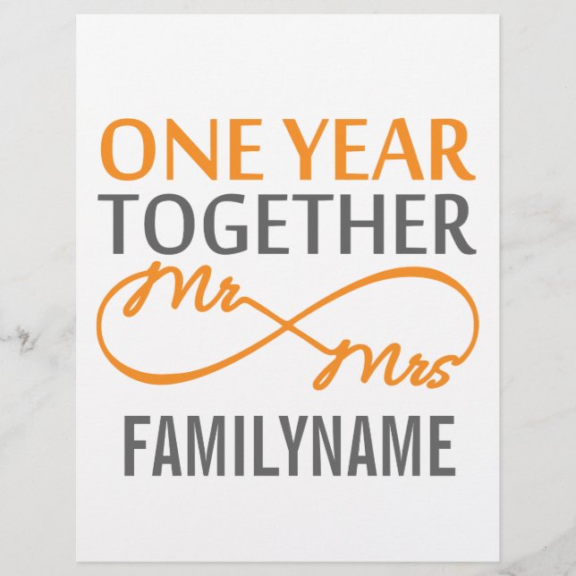 Gift för 1:a årsdagen (Framsida)