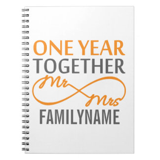 Gift för 1:a årsdagen anteckningsbok