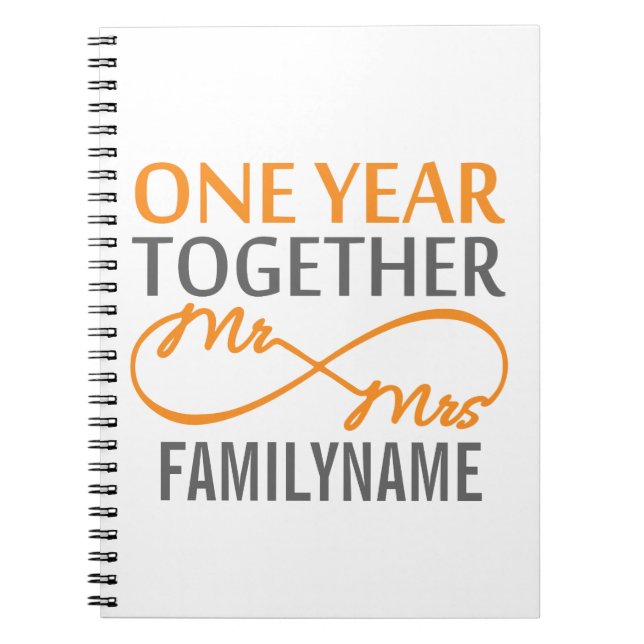 Gift för 1:a årsdagen anteckningsbok (Framsidan)