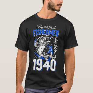 Gift för 80 år gammal fiskare 1940 80 t shirt