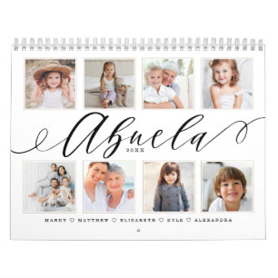 Gift for Abuela Foton för barnfamiljer Kalender