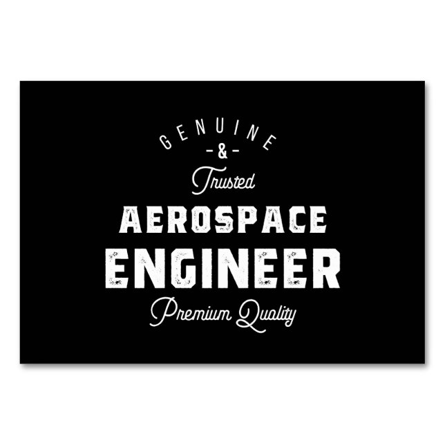Gift för Aerospace Ingenjör Bordsnummer (Framsidan)
