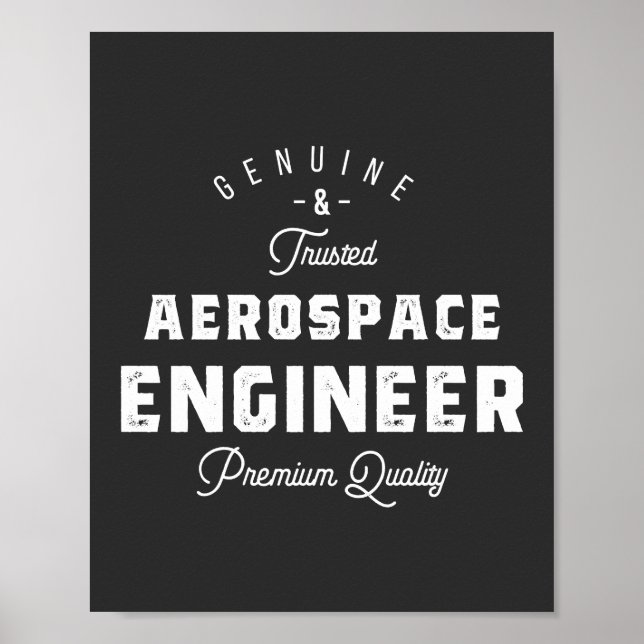 Gift för Aerospace Ingenjör Poster (Framsidan)