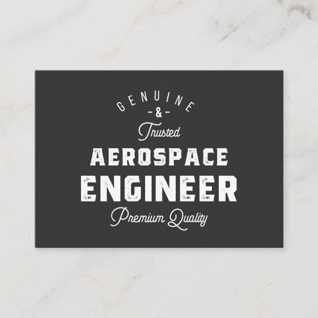 Gift för Aerospace Ingenjör Visitkort (Framsida)