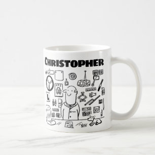 Gift för återförsäljare av bildelar med Namn-k Kaffemugg