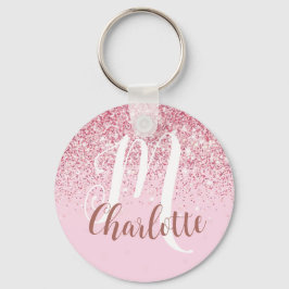 Gift för att Grekland ska bli  Rosa Glitter Gnistr Nyckelring