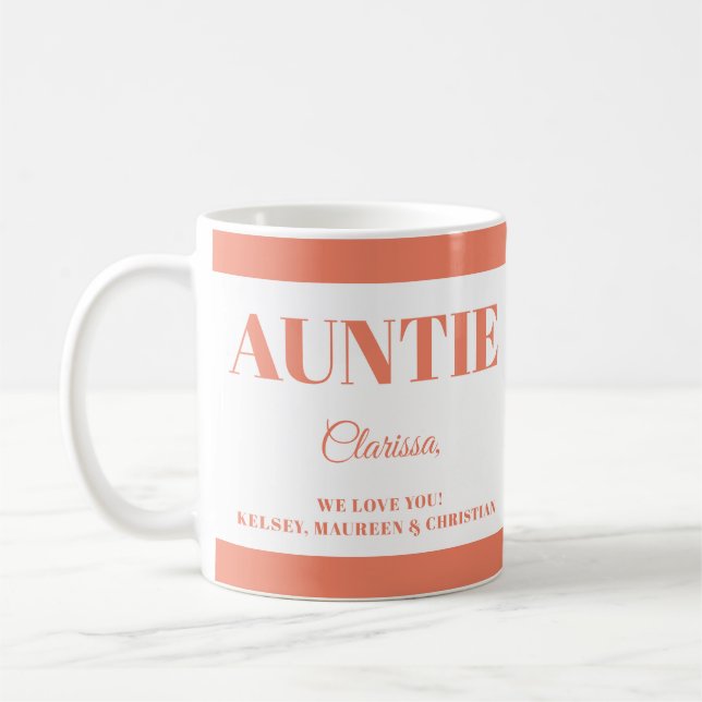 Gift for Auntie with  Names  Kaffemugg (Vänster)
