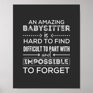 Gift för barnvakt, babyvets gåva poster