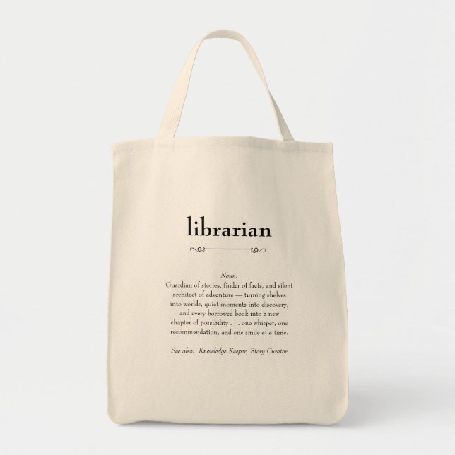 Gift för biblioteksdefinitionsbedömning tygkasse (Framsidan)