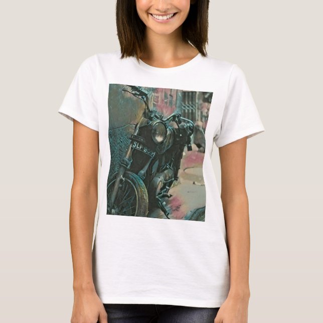Gift för biker t shirt (Framsida)