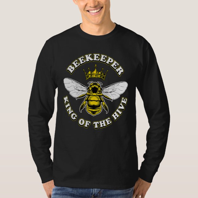 Gift för biodling drottning Bee Kung Humla T Shirt (Framsida)