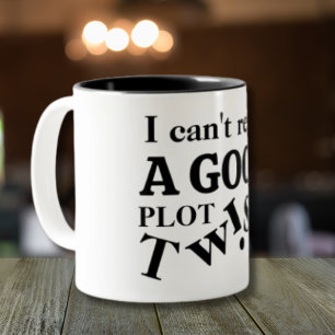 Gift för Bok Älskare Plot Twist Två-Tonad Mugg