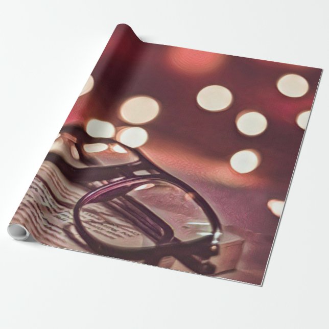 Gift för bok älskare presentpapper (Utrullad)